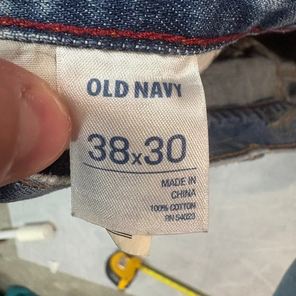 Old Navy Mens Bootcut Jeans 38x30 Medium Wash Blue Denim 100% Cotton 2944